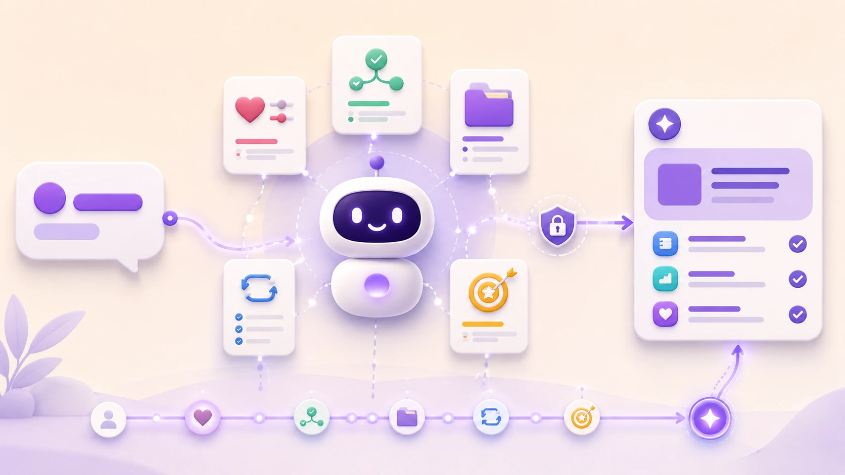 تصویر مفهومی از Memory در AI Agent برای توضیح نگه‌داری ترجیح‌ها و زمینه